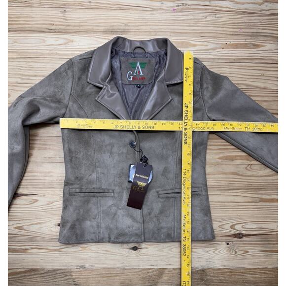 A G Milano Beige Leather Jacket New Old Stock 2015 Women’s Size Medium - Picture 5 of 11